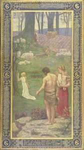 祈りの子供としての聖ジュヌヴィエーヴ、1879 作： Pierre Puvis de Chavannes